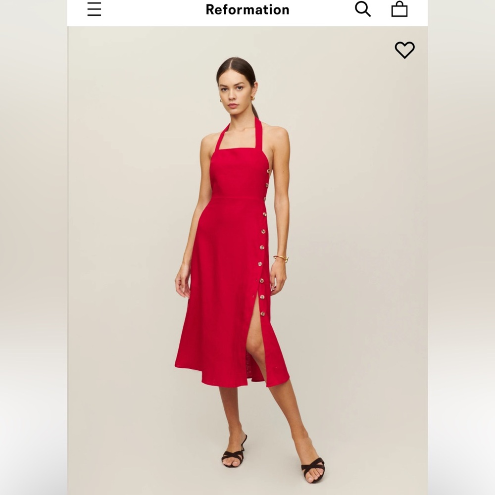 Reformation Mar Linen Dress